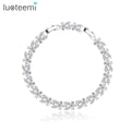LUOTEEMI Trendy 2026 Luxury Stone Jewelry Lady Designer Chain Zirconia Cubic Bracelet for Woman