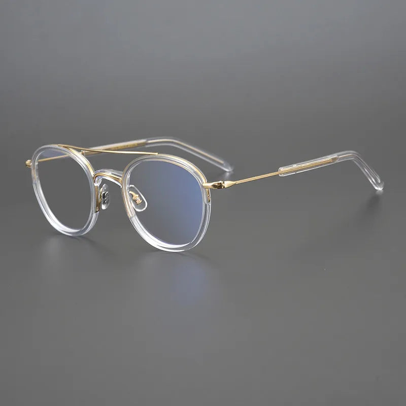 Shenzhen Factory Stock Supply Pilots Japanese Handmade Reading Glasses Frame Titanium Eyeglasses Unisex Xxin Model 117 Punk