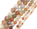 Natural Gemstone Strands Beads Multicolor Moonstone 4mm -10mm Size Natural Stone Beads for Jewelry Making