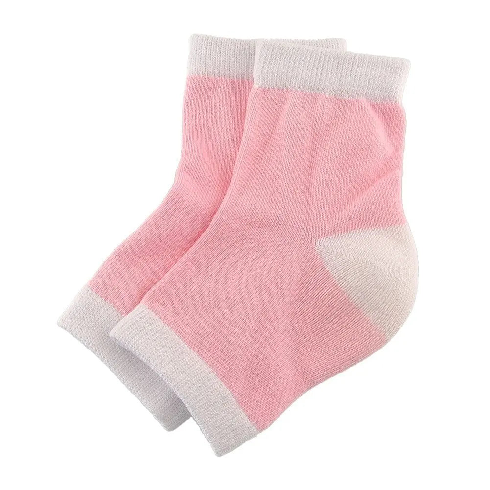 Gel Heel Ankle Socks for Men and Women Open Toe Soft Silicon Hydrating for Dry Cracked Feet and Pain Relief