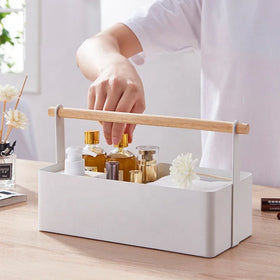 Wholesale Metal White Standing Type Folding Makeup Storage Rack Case Organizer with Eco-Friendly Multifunction Design