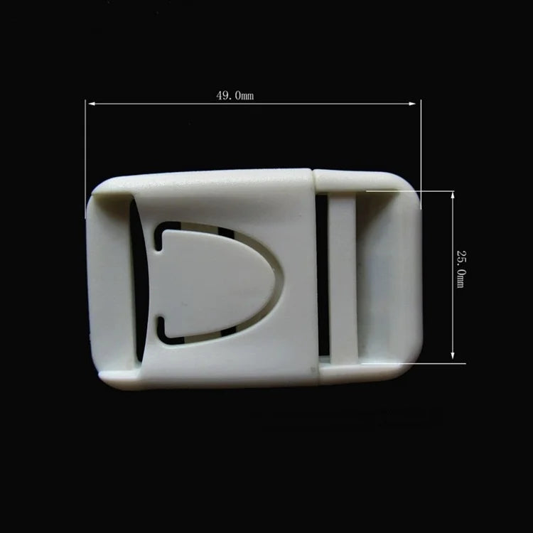 Wholesale 25mm White POM Plastic Nickel-Free Release Buckle Adjustable Buckle for Backpacks Belts Garments Shoes