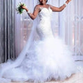 S6514F Drop Shipping High -quality Hot -selling Bride Married Luxury Heavy Work Dragon Tail Luxury Wedding Dresses