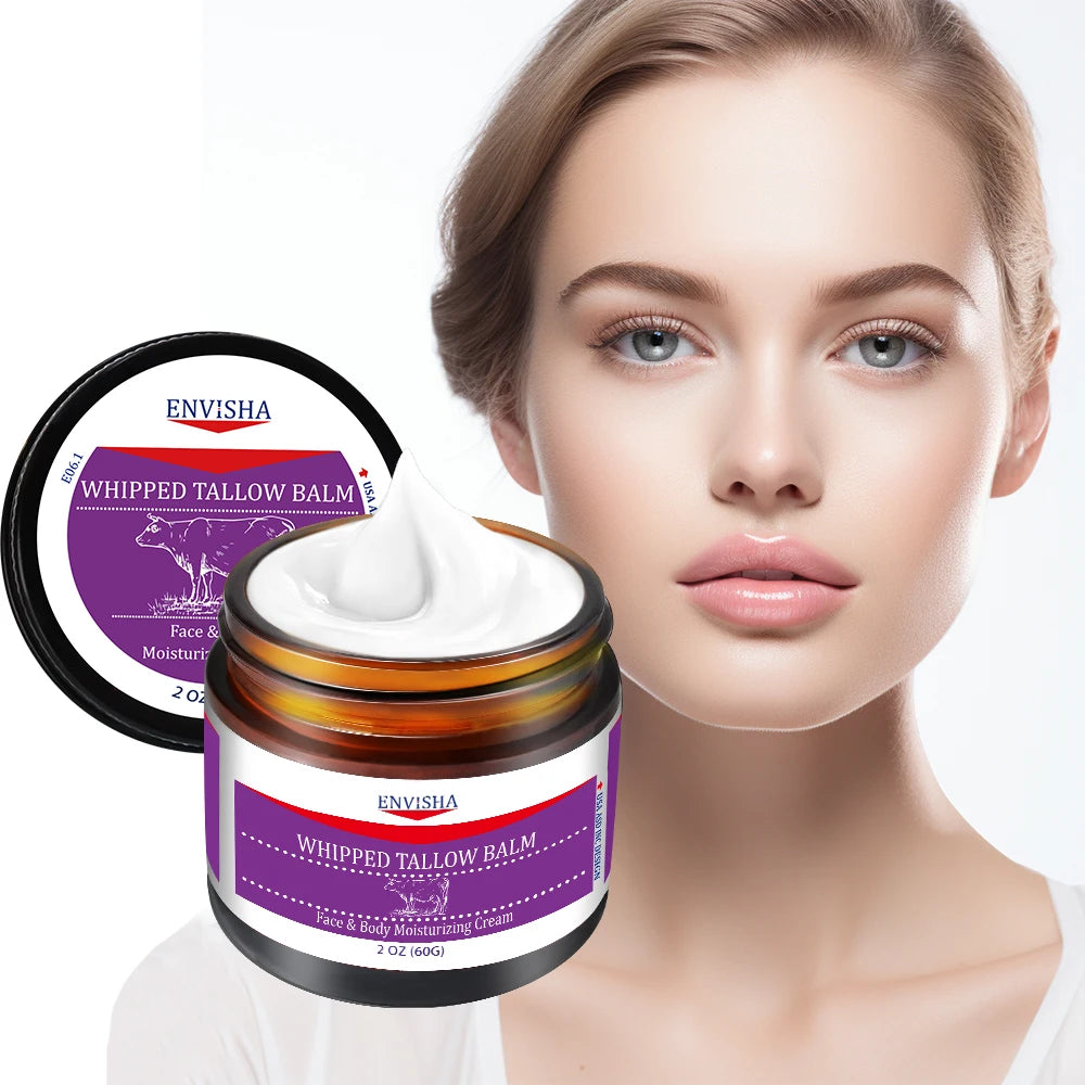 Private Label Organic Whipped Tallow Balm Face Body Skin Care Butter Cream Beef Tallow Balm Moisturizer