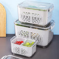 Creative Modern Simple Multifunction Transparent Plastic Storage Box Refrigerator Kitchen Food Sealed Crisper Fruit Vegetable