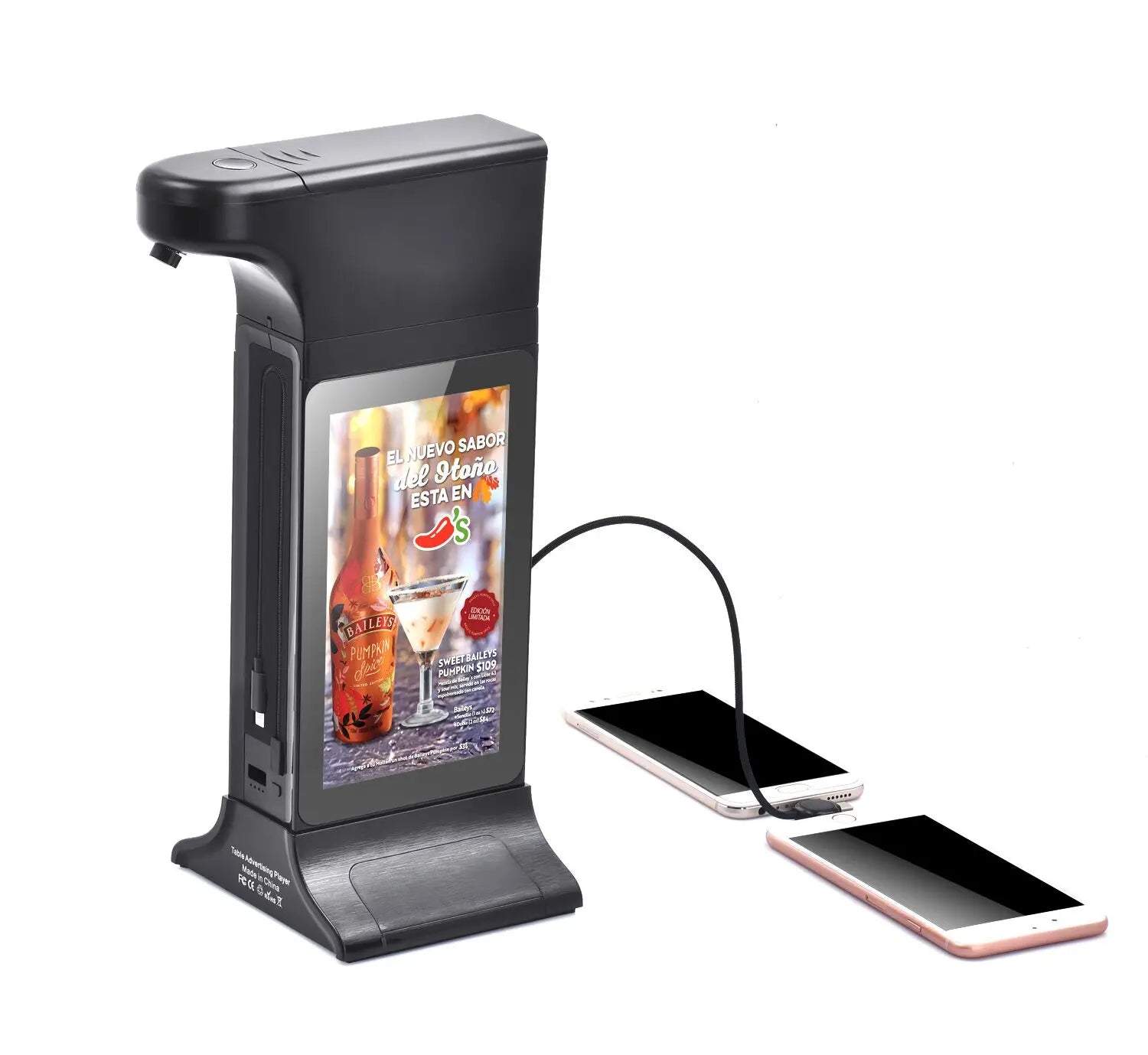 FYD-835SD Table Stand LCD Ad Advertising Display Digital Sigage With Auto Hand Soap Media Dispenser Screen Shenzhen