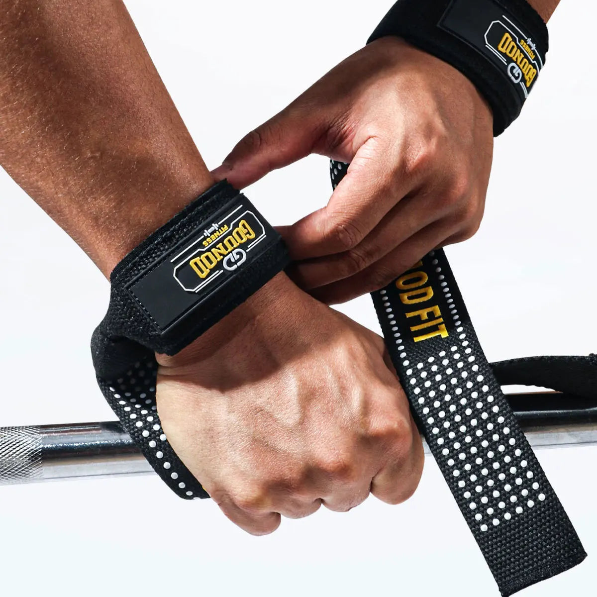 Hard Pull Power Straps for Strength Training Wrist Support Bands with Silicone Weight Lifting Straps