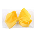 Newborn Baby Ribbon Bows Headbands Thin Stretch Nylon Rubber Hair Bands with Knots for Soft Hair Care