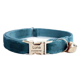 New Products 2024 Unique Dog Collar Luxury Colorful Dog Collar Fancy Dog Collars Classic Green Series Soft Velvet Pet Necklaces