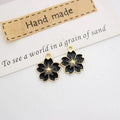 DIY Drip Alloy Five-petal Flower Pendant Earrings Bracelet Necklace Jewelry Pendant Flower Key Buckle Accessories