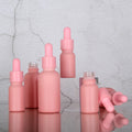 Pink Coated Glass Dropper Bottles 10ml 20ml 30ml UV Safe Perfumes Bottle 1 Oz Pink Essential Oil Bottle With Glass Dropper