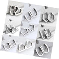 Cheap 316l Metal Black Fashion Stainless Steel Ohrring Geometric Hypoallergenic Women Jewelry Stud Earrings Cuff 18K Gold Plated
