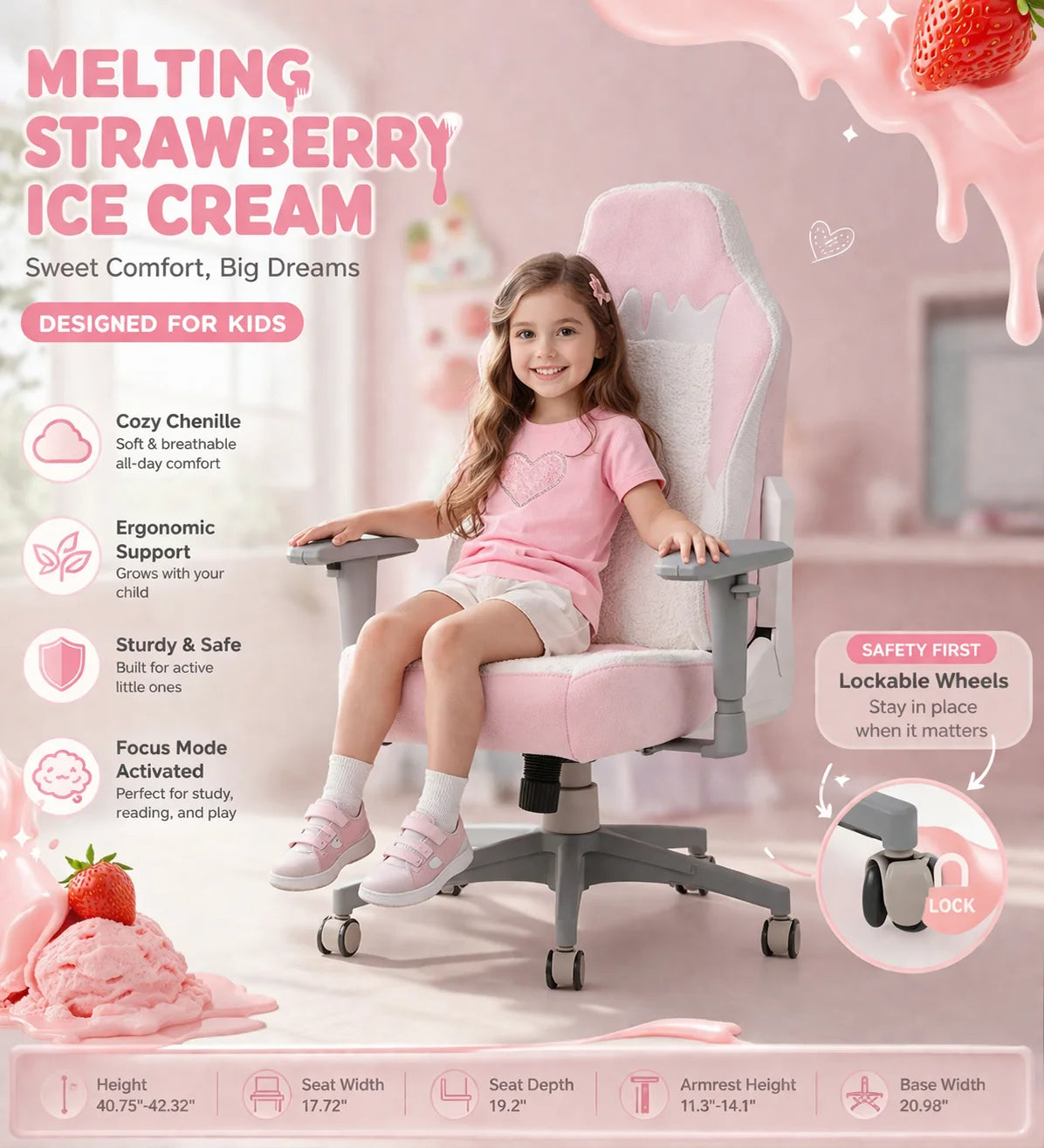 Safety Features Comfort Guaranteed Child  Friendly Gaming Chair