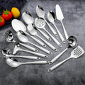 Stainless Steel Kitchen Cooking Tools Utensils Cocina Cubiertos Serving Spoon and Fork Silverware Soup Spoon Set
