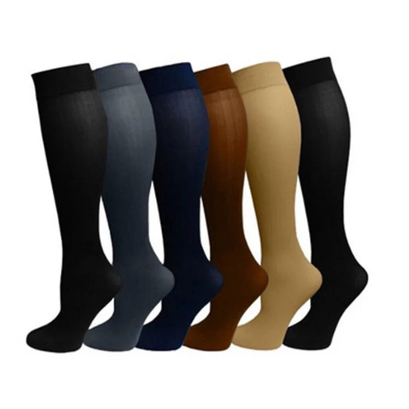 Knee High Leg Support Stretch Pressure Socks New Unisex Socks Pressure Varicose Vein Stockings Sport Compression Socks