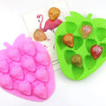 081 Factory Free Sample 10 Hole Strawberry Silicon Resin Mold Silicon Chocolate Moulds Silicone Ice Cube Tray