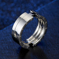 ins Japanese and Korean style stainless steel Kissing Fish deformation ring Ring pendant folding retractable creative stainless