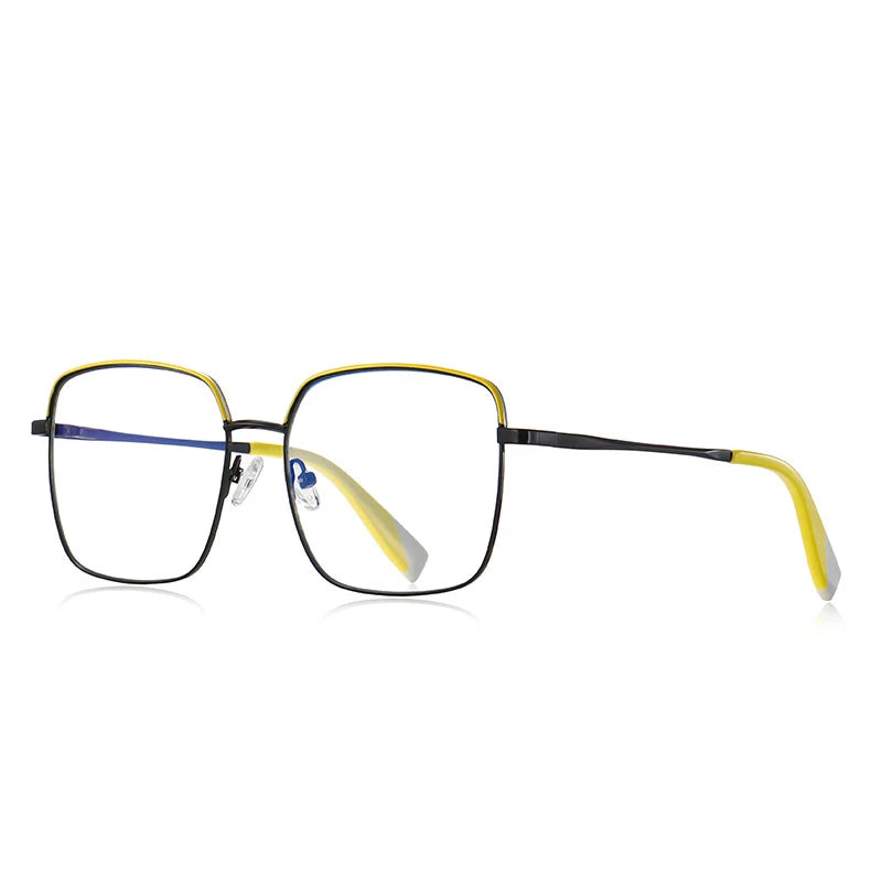 Fashion European and American Style Anti-blue Light Metal Full Frame Female Optical Glasses Frames for 2023 New