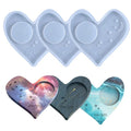 Heart Shape Silicone Coaster Mold Glass Candle Holder Mold