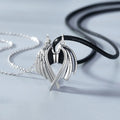 Magnetic Devil Angel Couple Lovers Necklace Leather Clavicle Lovers Chain Clavicle Lovers Chain Valentine's Day