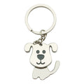Wholesale Hot Selling Metal Zinc Alloy Silver Cartoon Rotatable Dog Keychain Cute Animal Gifts Car Keyring Holder Custom Logo