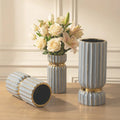 Light Luxury Electroplated Ceramic Tabletop Vase China Origin Flower Arrangement & Home Decoration for Living Room and Hotel