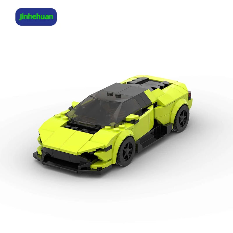 Classic Factory Creative New Bricks Green Super Car Building Blocks for Boy Building Block Sets Car