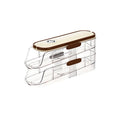 2-layer Kitchen Egg Refrigerator Organization Box Drawer Type Plastic Egg Cold Storage Holder for Fridge Egg Storage Organizer