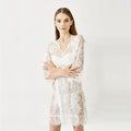 Custom Length Lace Fashion White Lace Wedding Party Bride Bridal Bridesmaid Robe