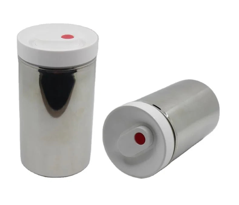1200 ML Airtight Stainless Steel Storage Container with Push Button High Vacuum Eco-Friendly Fresh Preservation Boxes Organizer
