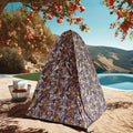 Wind Valley Pop-Up Portable Bird Hunting Blind 2000-3000mm Waterproof See-Through Camouflage Tent Square Steel 4-Person