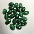 HQ GEMS Oval 8X10mm Green Malachite Natural Malachite Gemstone Loose Cabochon Beads