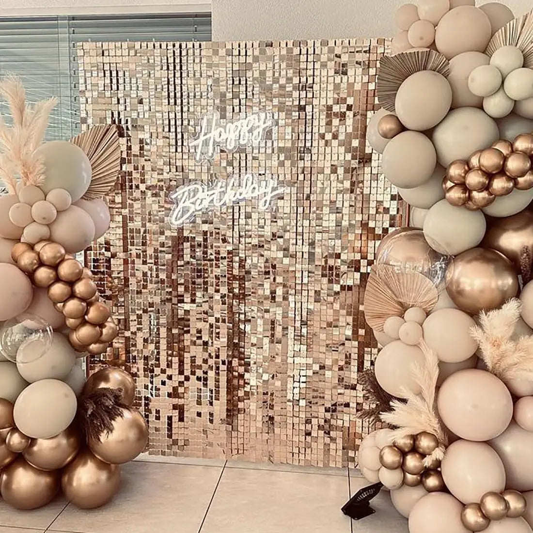 Shimmer for PET Sequin Wall Backdrop Panels Durable Birthday Wedding Background Decoration Outdoor Use
