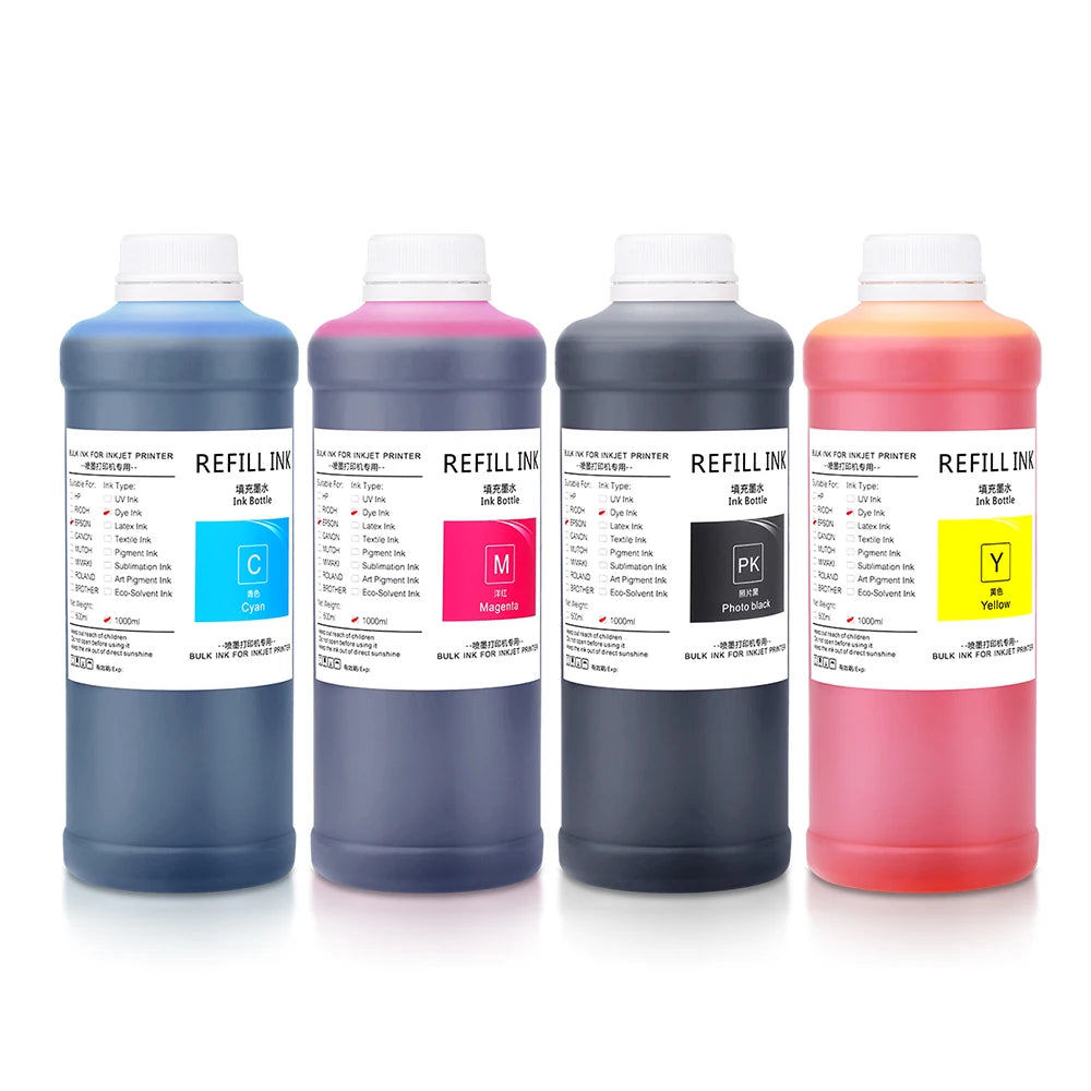 OCBESTJET 1000ml Universal Dye Ink for Epson 7900 9700 7900 7980 7890 T7200 T3270 T5200 All Inkjet Printer