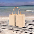 Jute Tote Bag for Women Wholesale Custom Logo Jute Wedding Bag Burlap Jute Shopping Bag for Beach Birthday Gifts