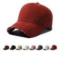 Hot Sale Letter Embroidery Custom Logo Sport Baseball Caps Retro Worn Out Cotton  6 Panel Curved Brim Blank Sports Hats