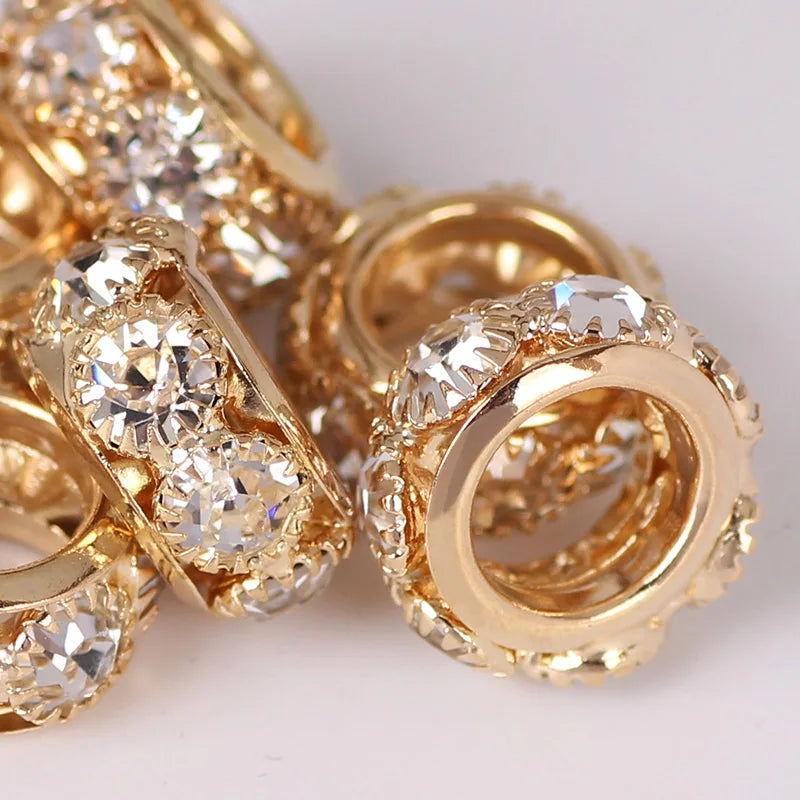 Zircon Alloy Spacer Beads for Jewelry Making  Metal Loose Beads for Bracelets Necklace DIY Charms Jewelry Findings