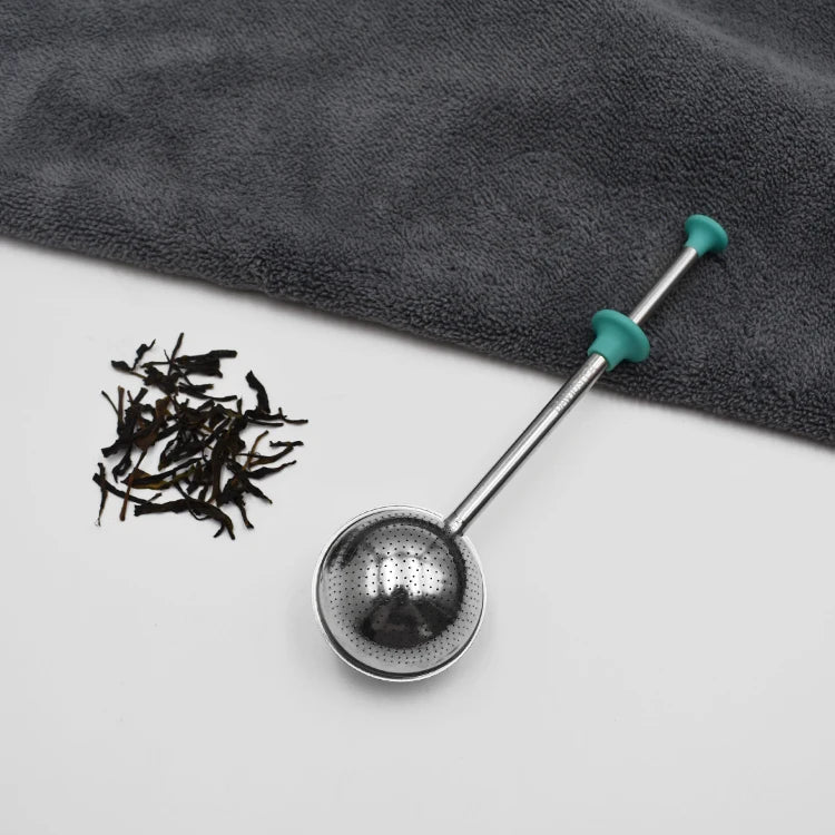 Creative New Design Large Travel Push-Type Metal Tea Infuser Ball Eco-Friendly Stainless Steel Tea Strainer for Loose Leaf Tea