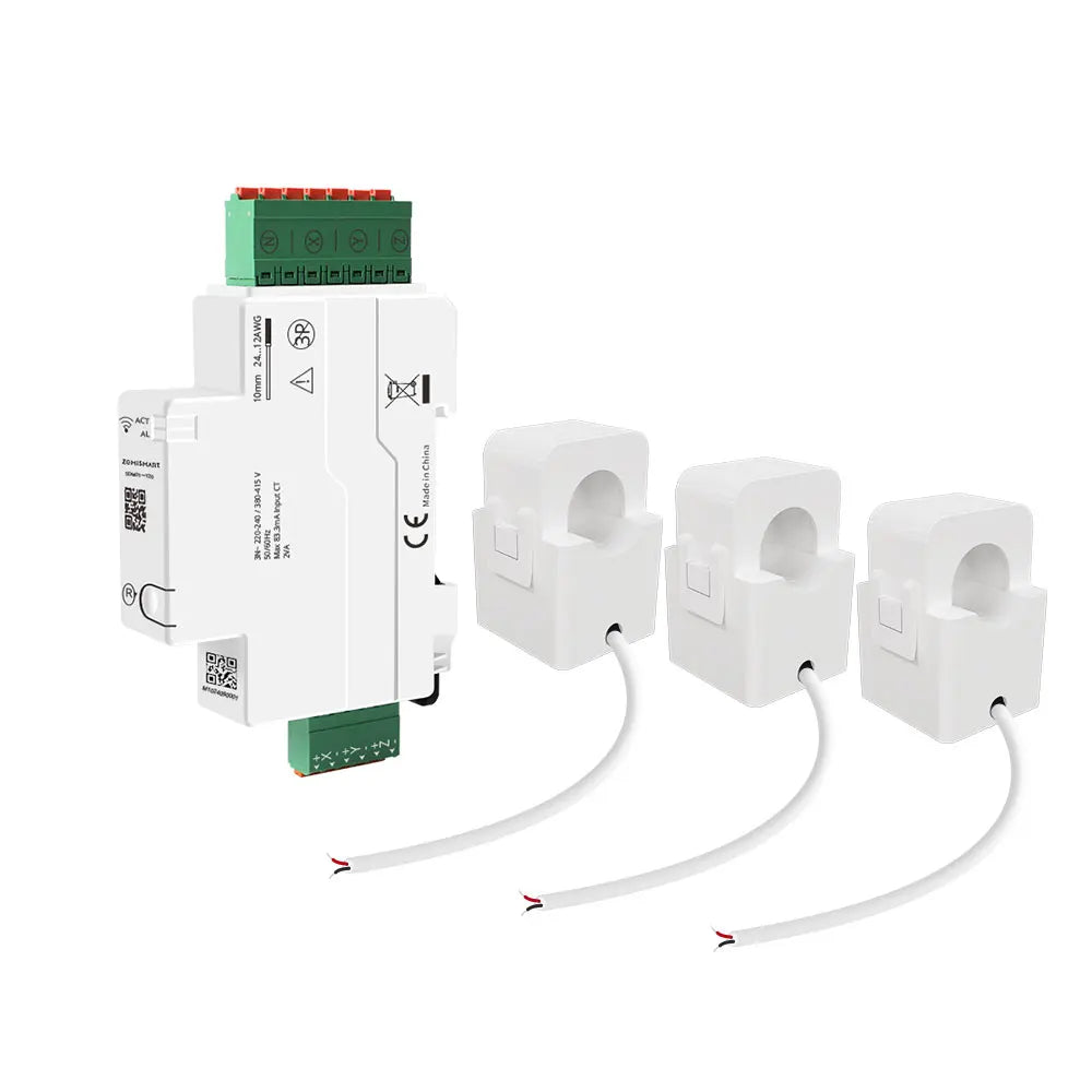 Zemismart Tuya Zigbee 120A  Electric Energy Meter Real-Time Electricity Monitor with Smart Life App Control for Home Automation