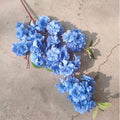 O-X685 Wholesale Blue Pink Cherry Blossom Branches Long Stem Real Touch Cherry Blossom Flowers Artificial for Home Wedding Decor