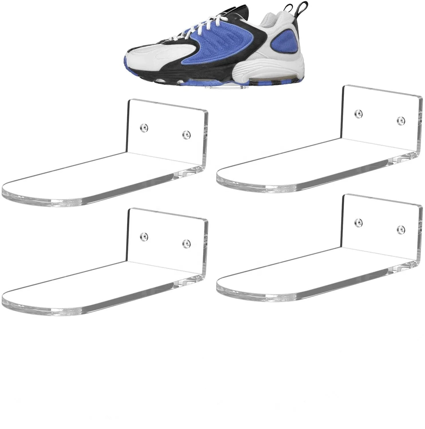 Manufacturer Factory Supplier Clear Floating Shoe Shelves to Showcase Sneaker Collection Shoe Store Display Rack Wall Shelf