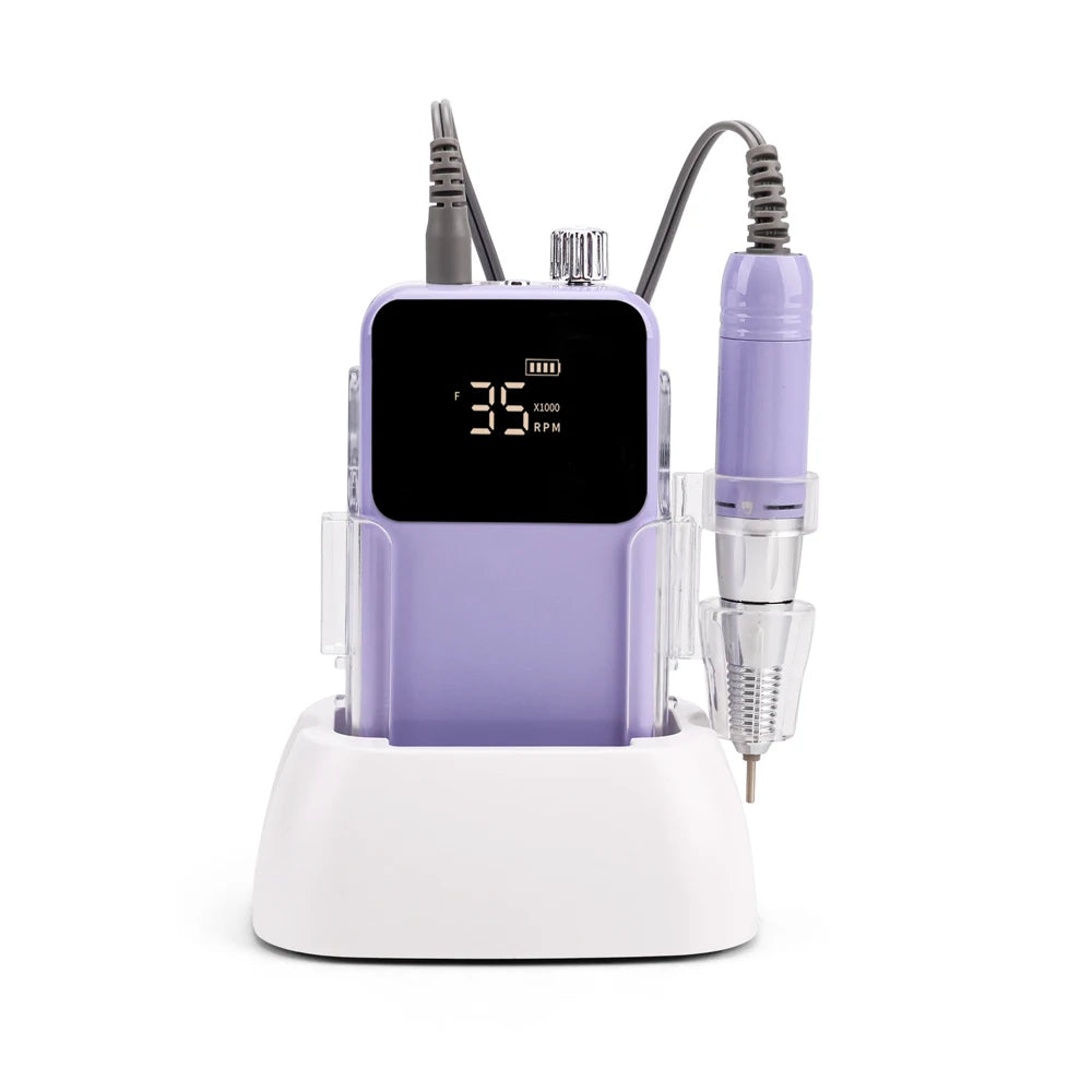 35000rpm Cordless Portable Electric Strong Power Nail Drill Machine Rechargeable E File Nail Drill Manicure Pedicure Set