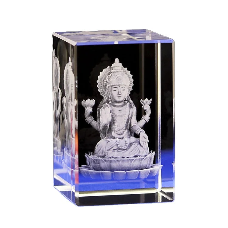 Small Bridge New Design Promotional Gift Custom India Hindu Gods Religious Gifts 3d Laser Crystal Cube MegaBDM