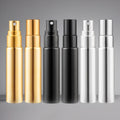 Empty Luxury UV 10ml Electroplate Gold Silver Black Travel Glass Body Fine Mist Perfume Spray Bottle