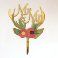 Nice Flower MR MRS Cupcake Insert Card Party Supplies Acrylic Cake Topper