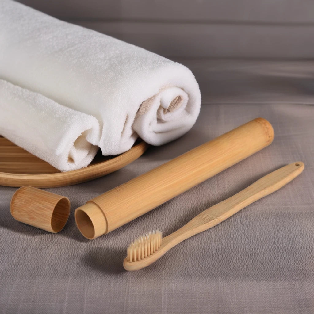 Factory Custom Wholesale Eco-Friendly Soft Bamboo Toothbrush Biodegradable Wood Toothbrush in Box for Home or Travel