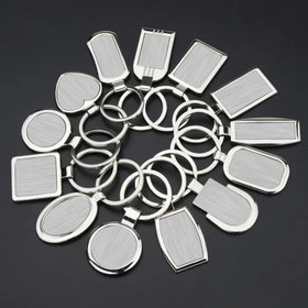Wholesale Custom Blank Metal Keychain Laser Engraving logo Personalized Key Chain for Souvenir
