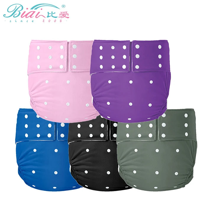 XL Size Summer Cold Cloth Lining Adult Washable Cloth Diaper Abdomen Adjustable Reusable Double Leakproof Diaper