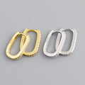RINNTIN BAPE24 Cheap Aretes Jewelry Wholesale 925 Sterling Silver Gold Plated Huggie Earrings Women