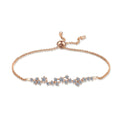D Color Pass Diamond Tester Flower Bracelet Champagne Gold Plated 925 Silver Moissanite Tennis Bracelet for Daughter